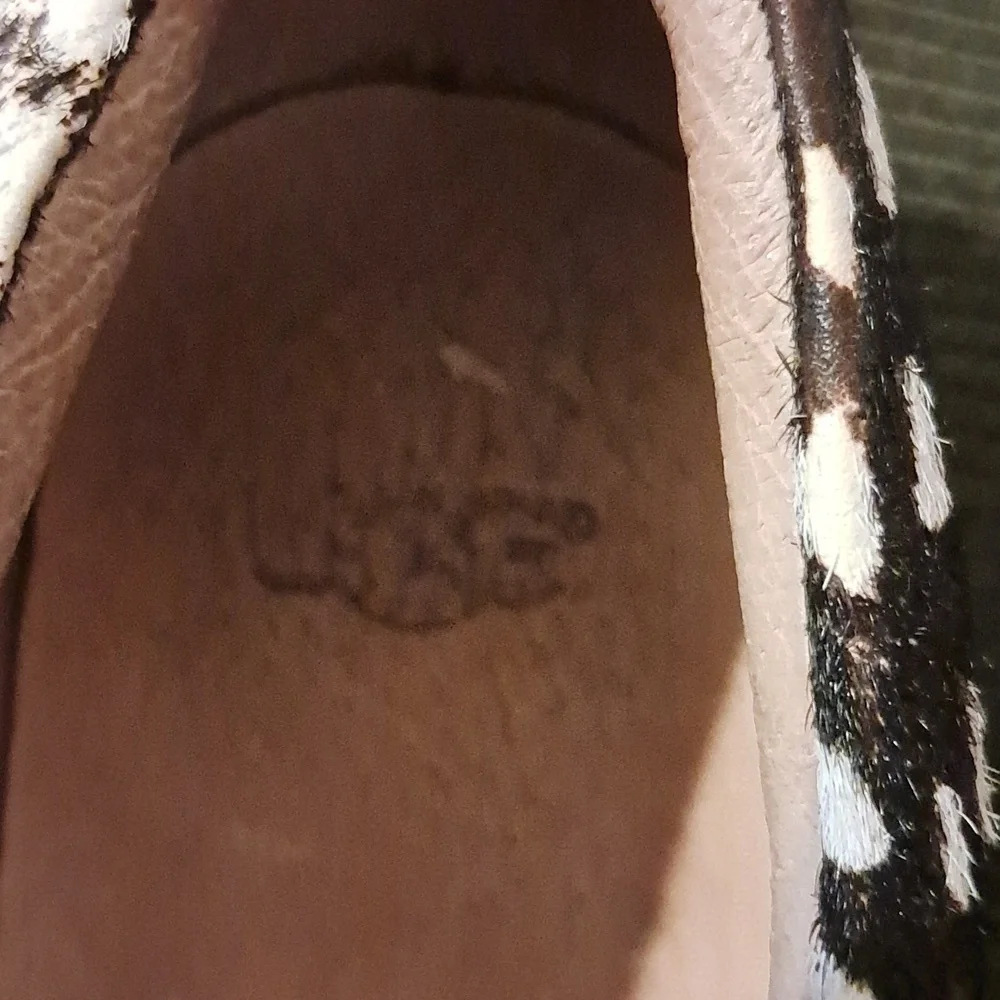 UGG Australia Soleda Exotic Calf Hair Trainer Slip On Animal Print Size 7